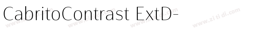 CabritoContrast ExtD字体转换